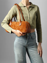 Schoudertas Velvet Caviar Leder Milano Bruin velvet caviar VC25112-vue-porte